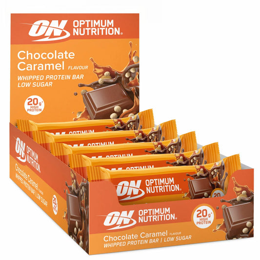 Optimum Nutrition ON Chocolate Caramel Whipped Protein Snack Bars Pack 20 x 60g