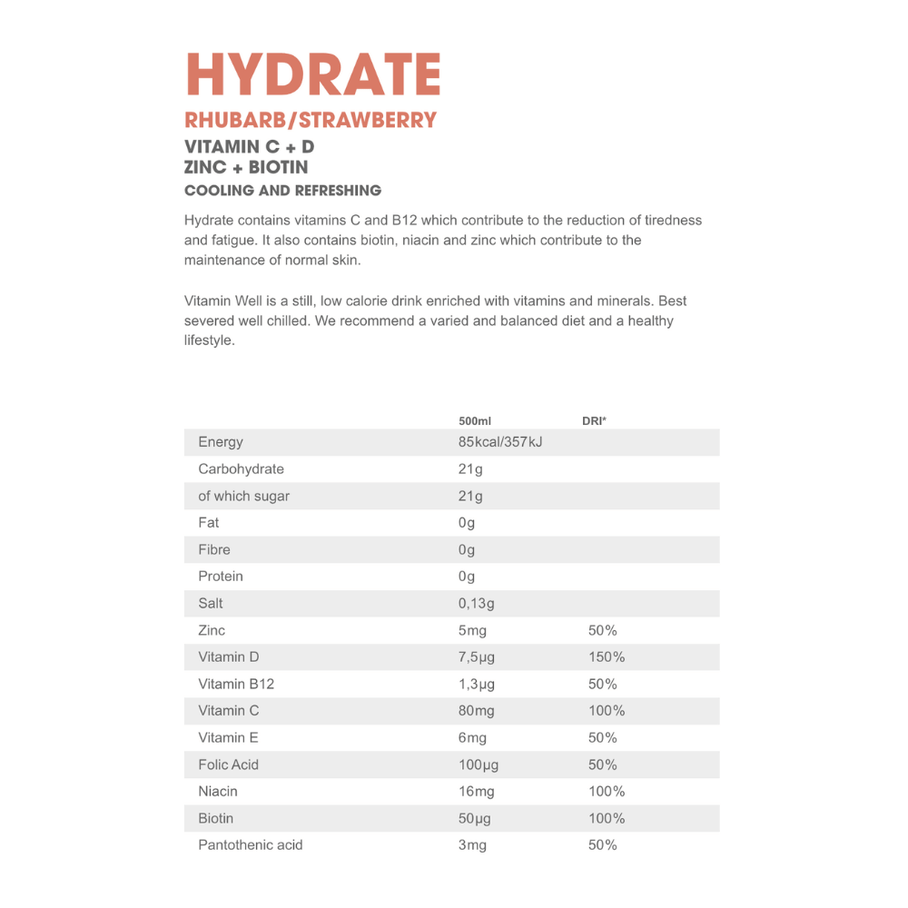 Vitamin Well - Hydrate - 12 Pack