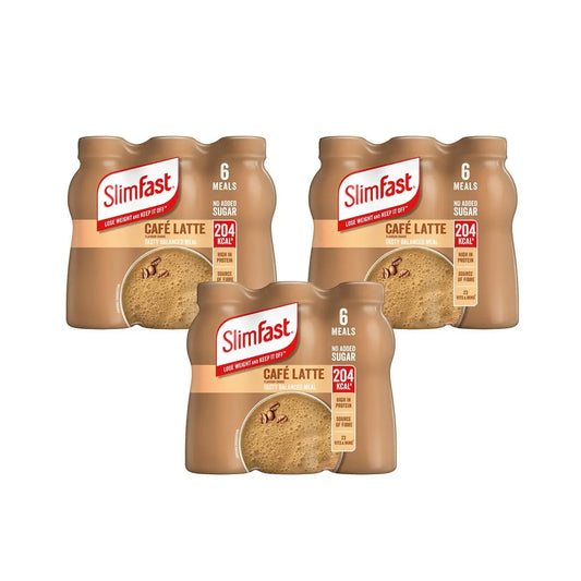Slimfast Milkshake Multipack Bottle Cafe Latte 3 X 6X325MI